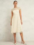 Hobbs Johanna Lace Dress, Oyster