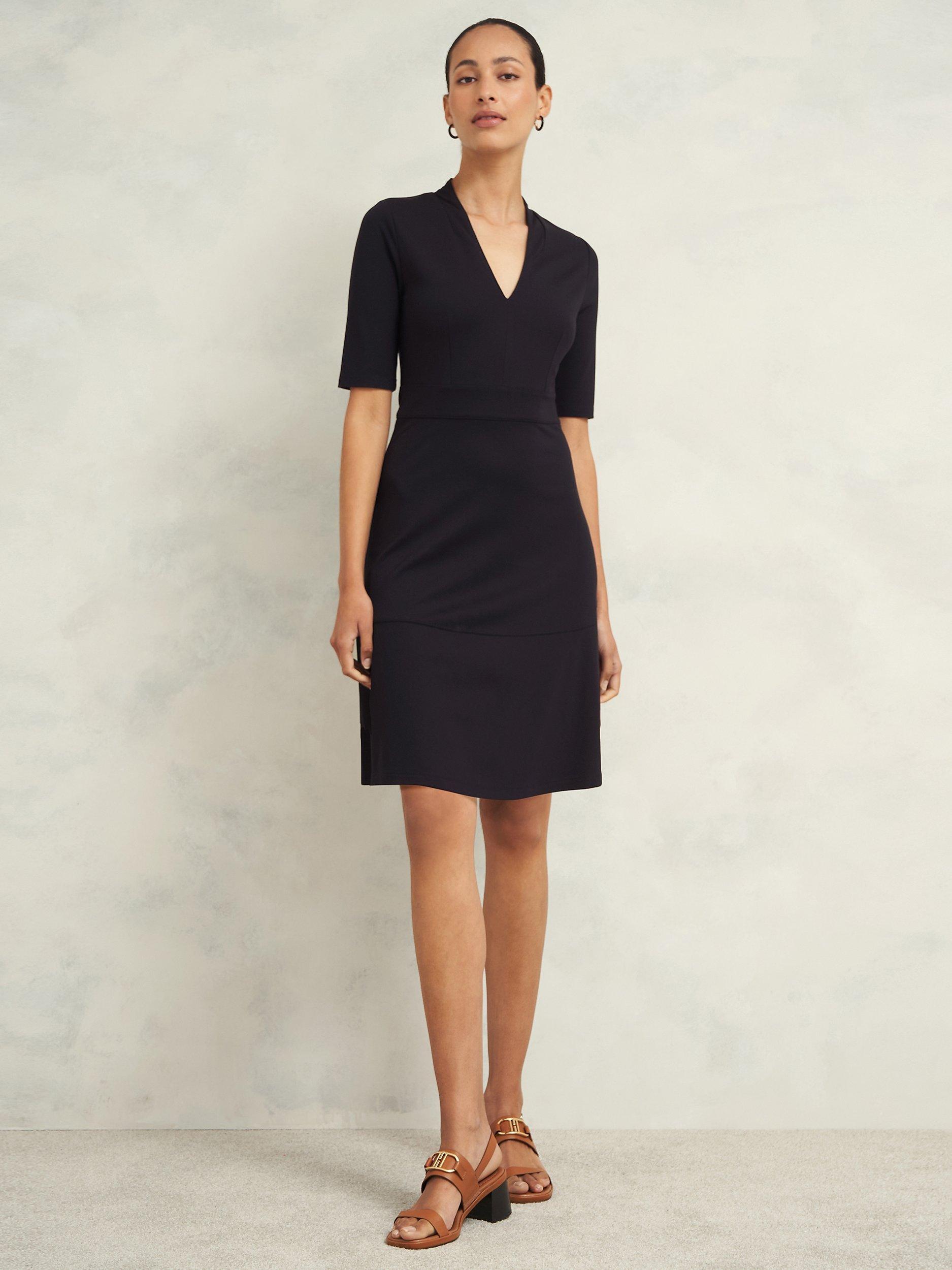 Hobbs Emilia Ponte Dress, Navy