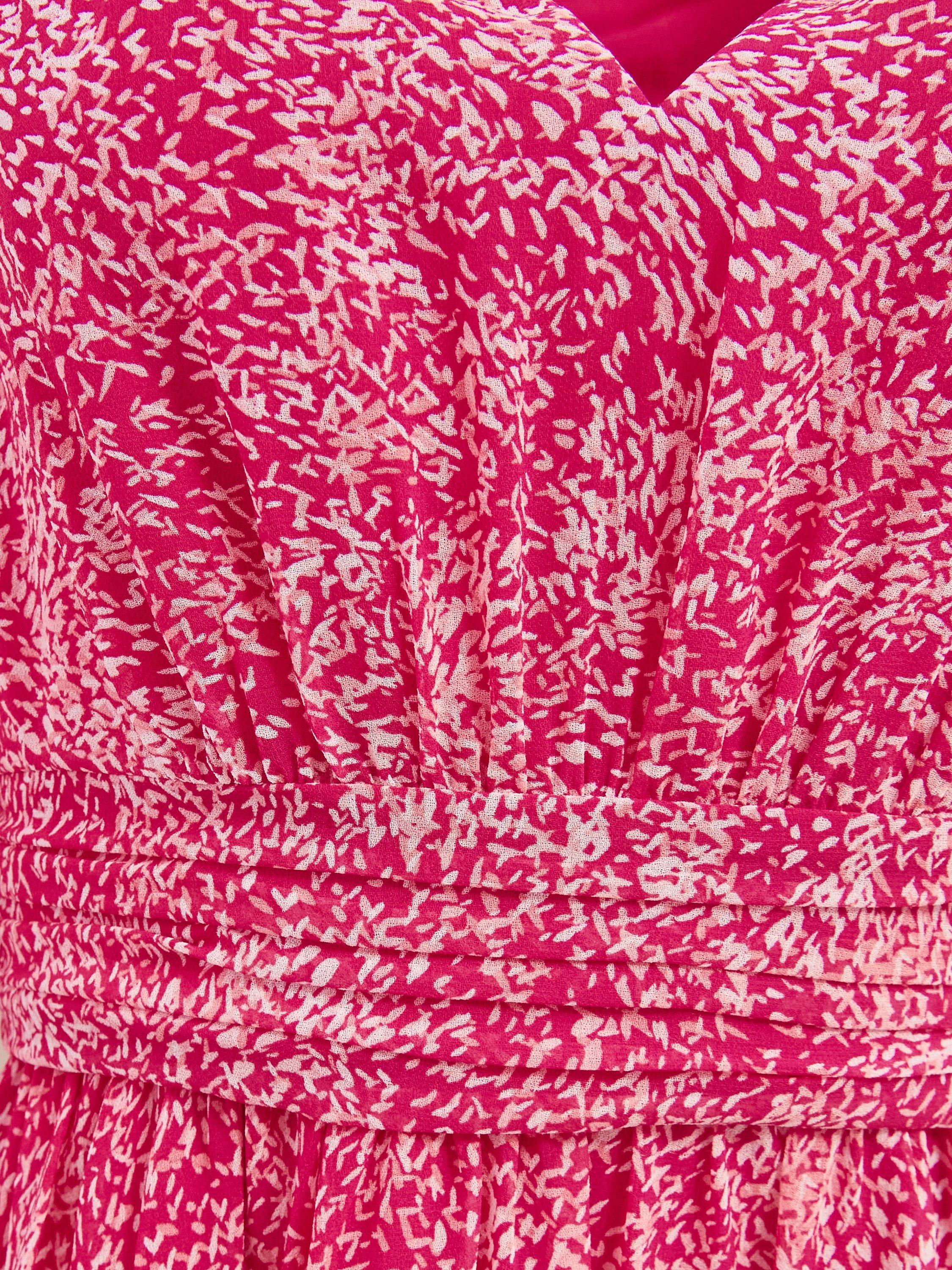 Product image 6 of 9, which shows Hobbs Janaya Mini Dress, Pink/Multi, 16