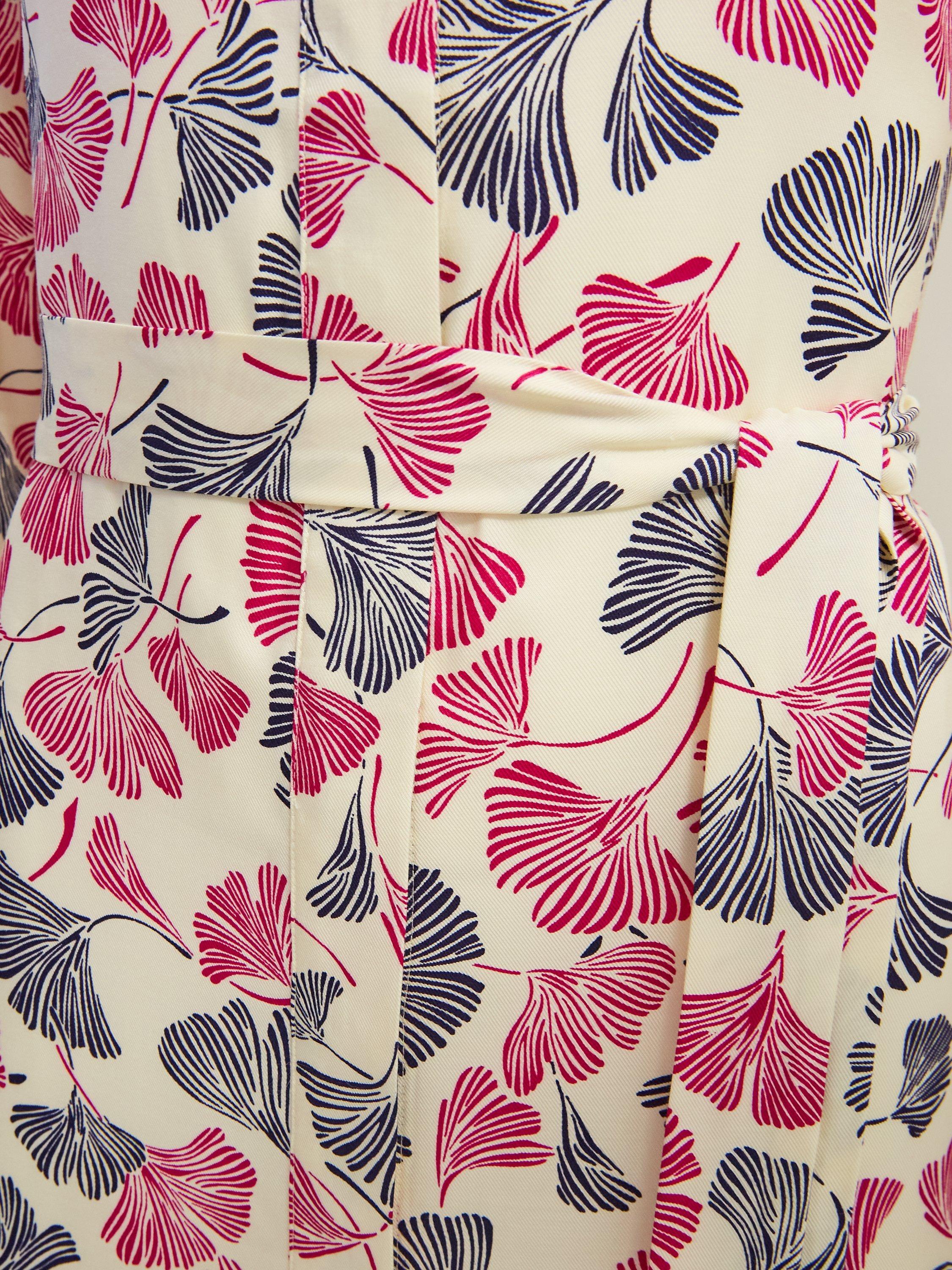Product image 5 of 7, which shows Hobbs Francis Floral Shirt Dress, Cream/Multi, 12