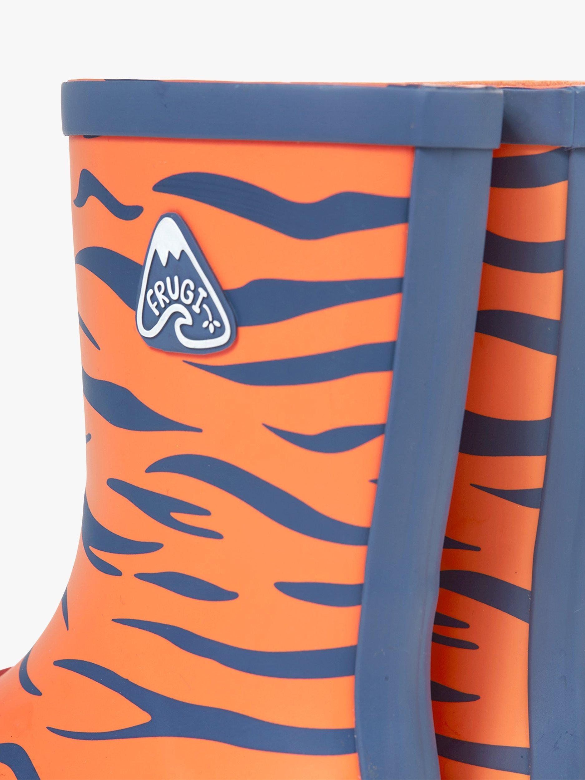 Product image 2 of 4, which shows Frugi Kids' Puddle Buster Wellington Boots, Salamander/Multi, EU33