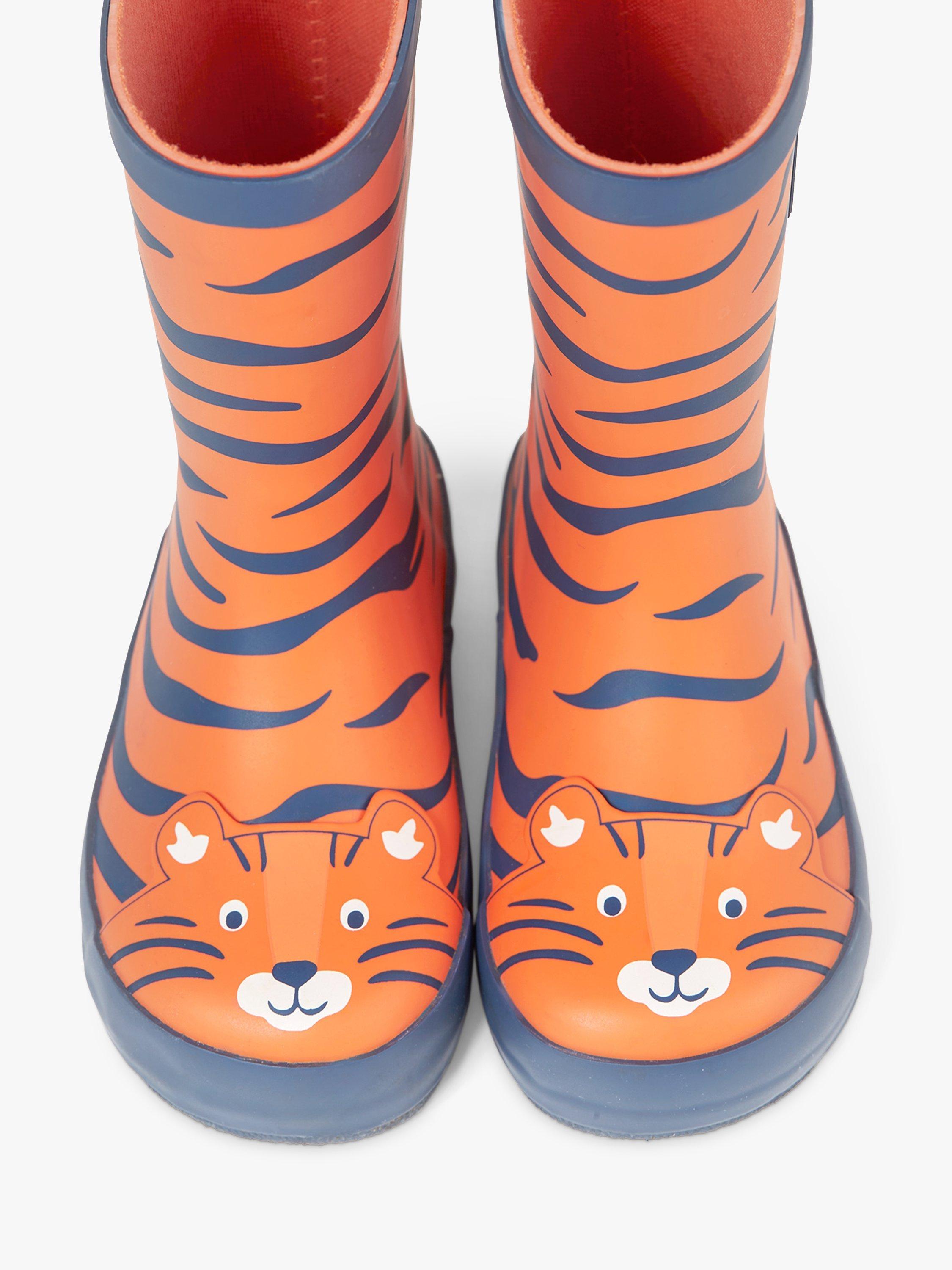 Product image 3 of 4, which shows Frugi Kids' Puddle Buster Wellington Boots, Salamander/Multi, EU33