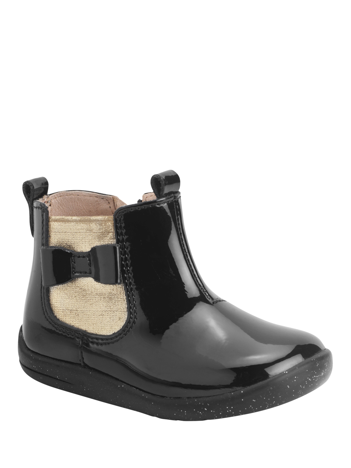 Product image 2 of 6, which shows Start-rite Kids' Wonderland Leather Ankle Boots, Black, 5.5 G Jnr