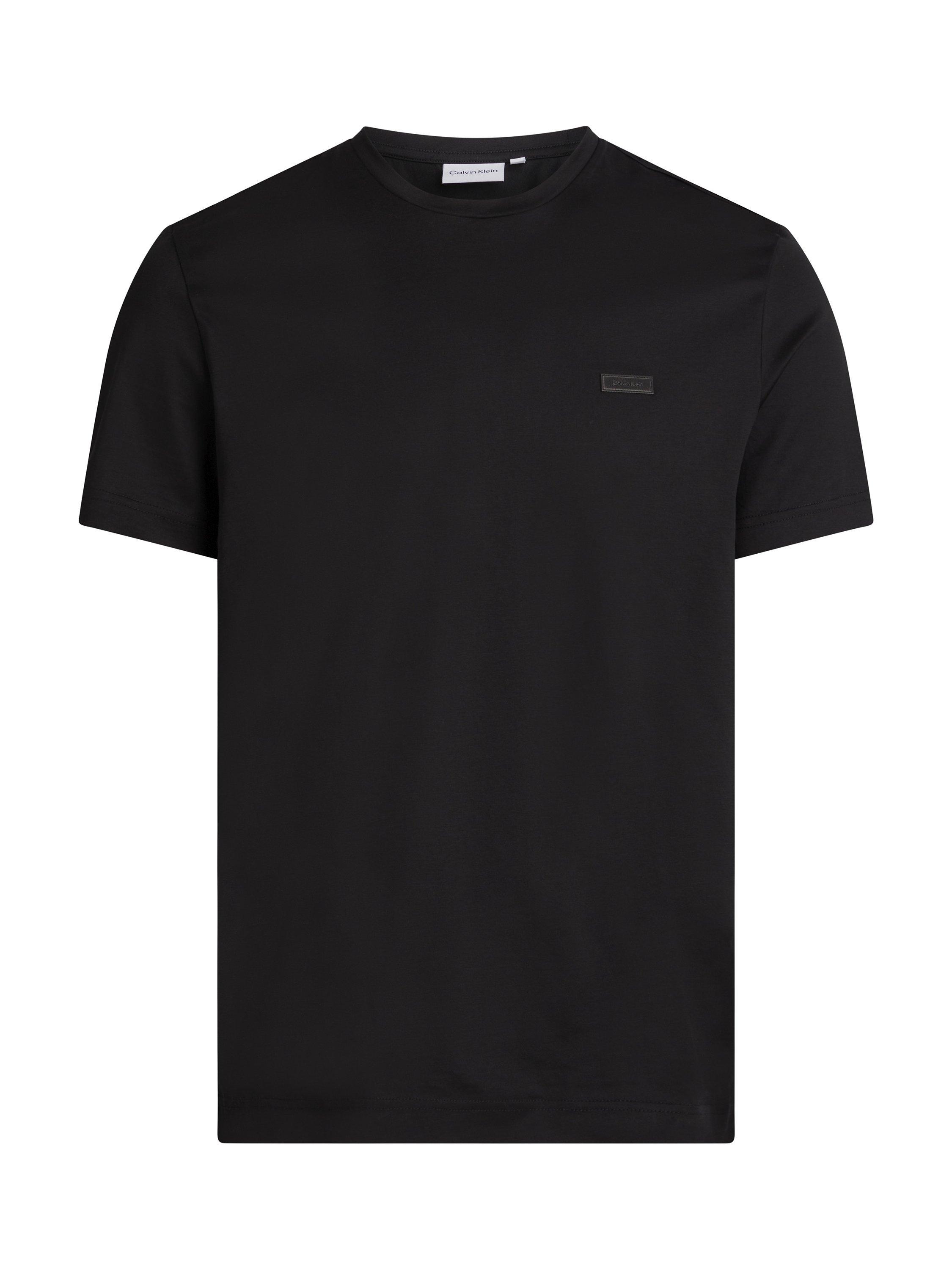 Product image 2 of 4, which shows Calvin Klein Micro Logo Cotton T-Shirt, Black, S