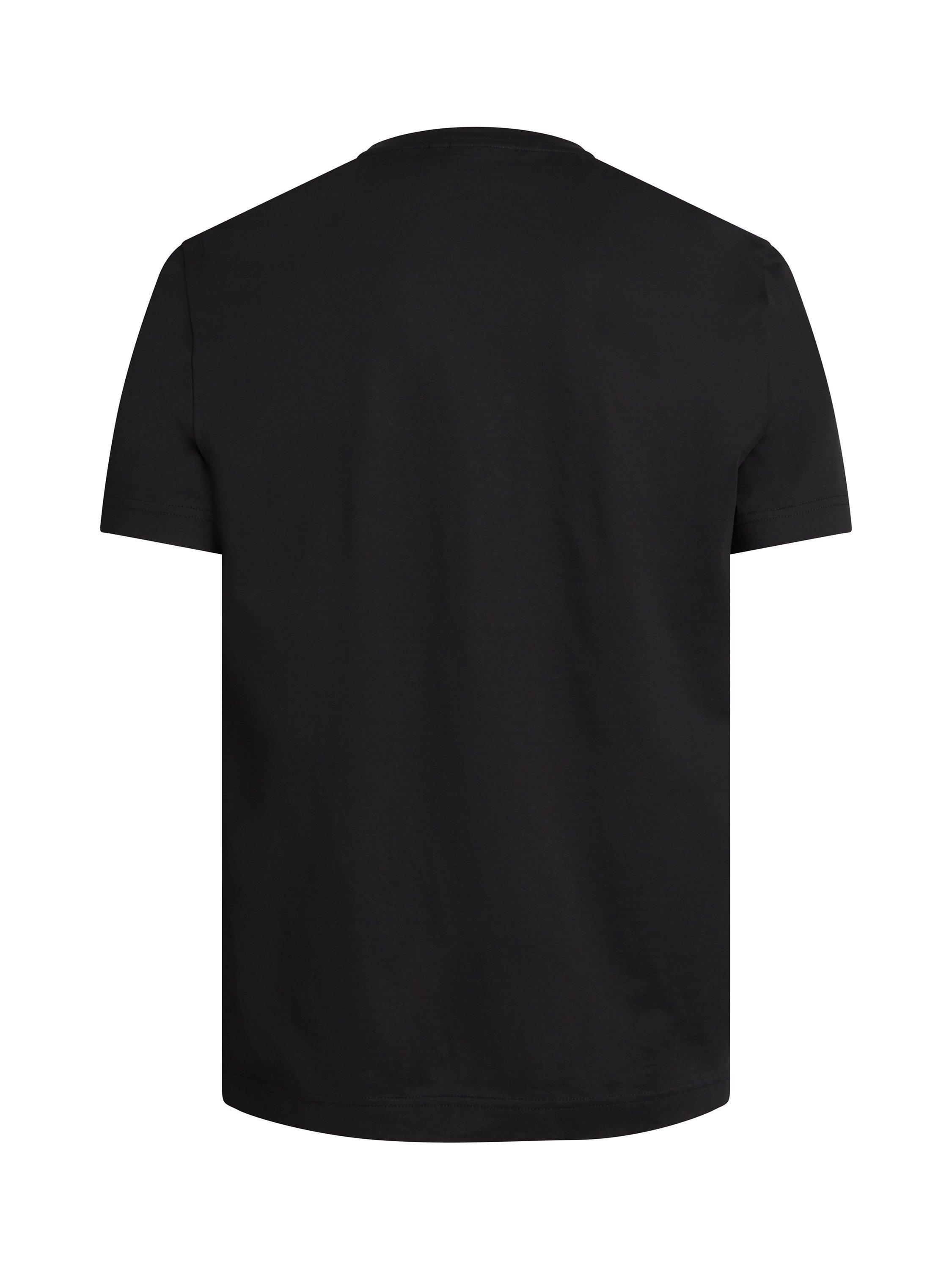 Product image 4 of 4, which shows Calvin Klein Micro Logo Cotton T-Shirt, Black, S