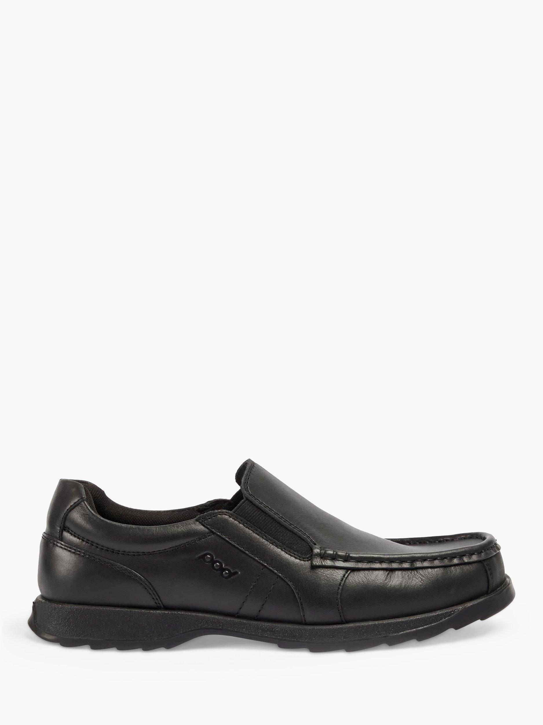 Pod Nyle Shoes For School Collection Leather Moccasin Shoes, Black