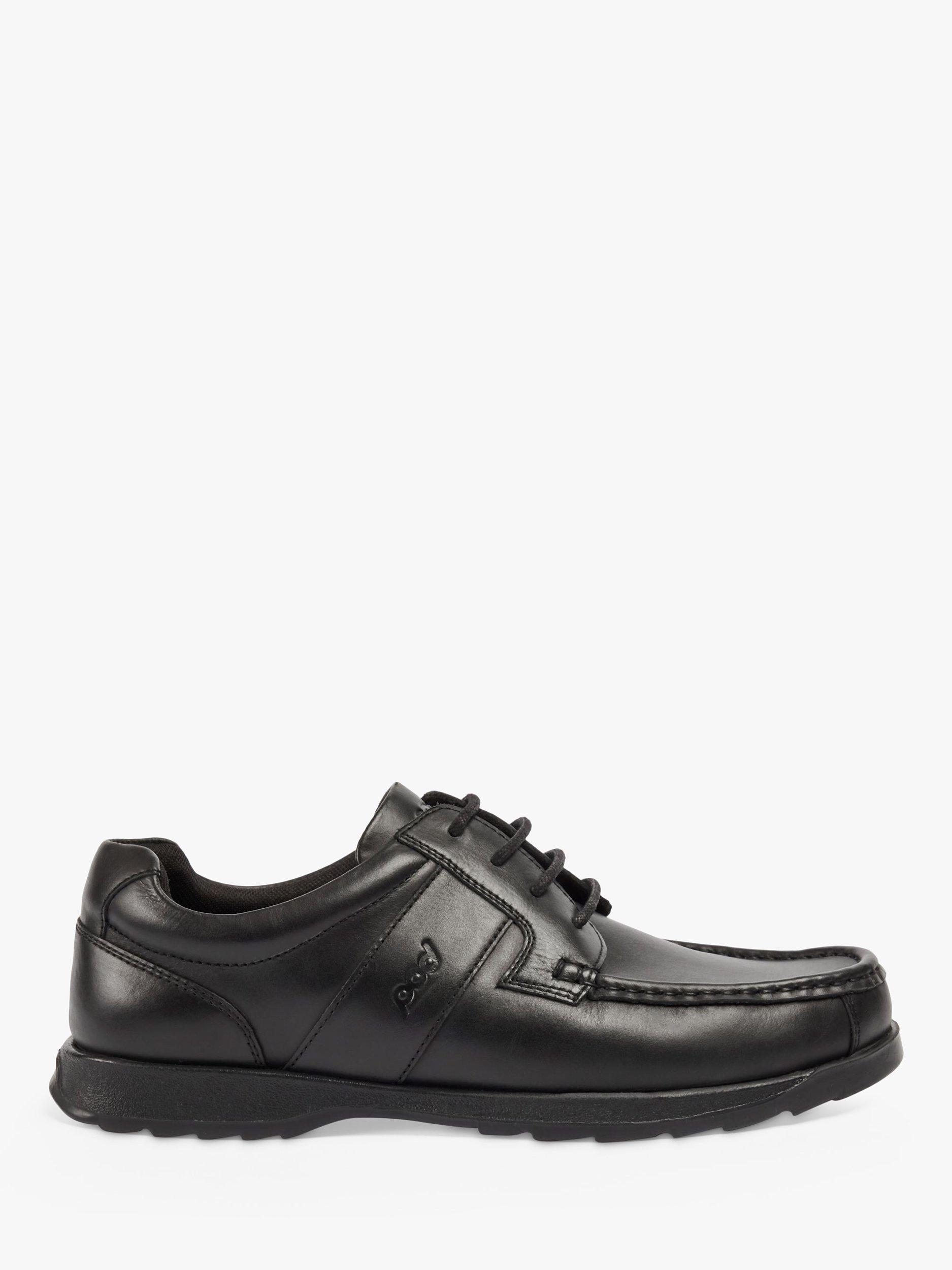 Pod Kids' Logan Leather School Shoes, Black