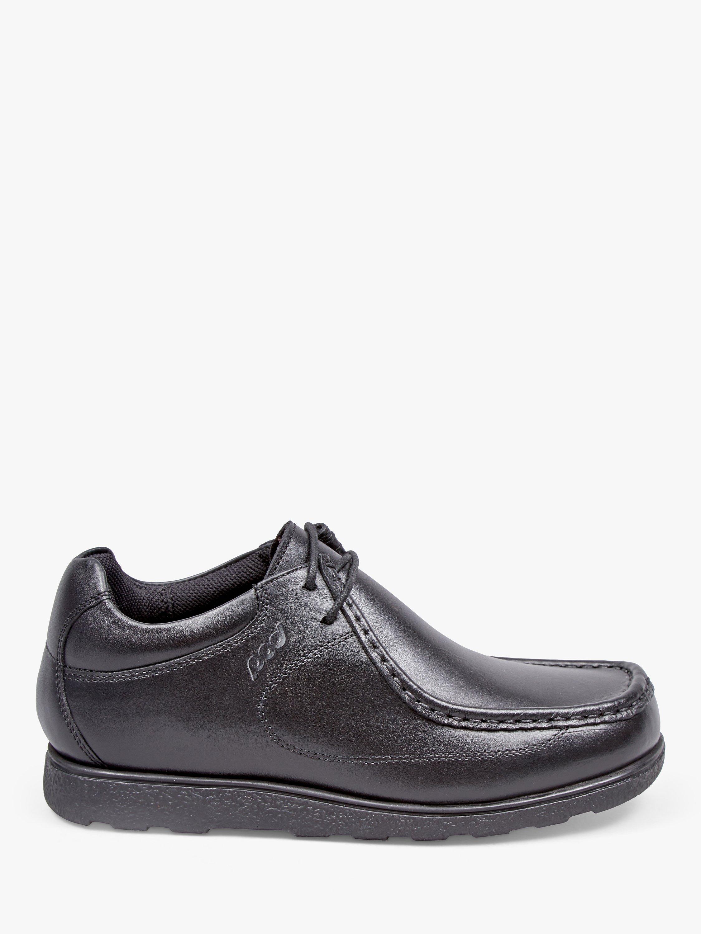 Pod Rhys Leather School Shoes, Black