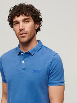 Superdry Regular Fit Short Sleeve Polo Shirt, Monaco Blue - view 2, Monaco Blue