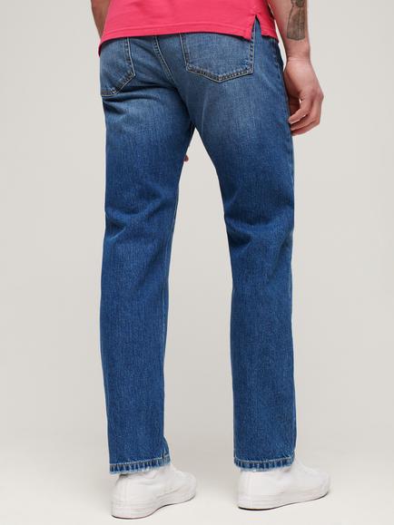 Superdry Vintage Straight Jeans, Blue - view 2, Dolores Mid Blue