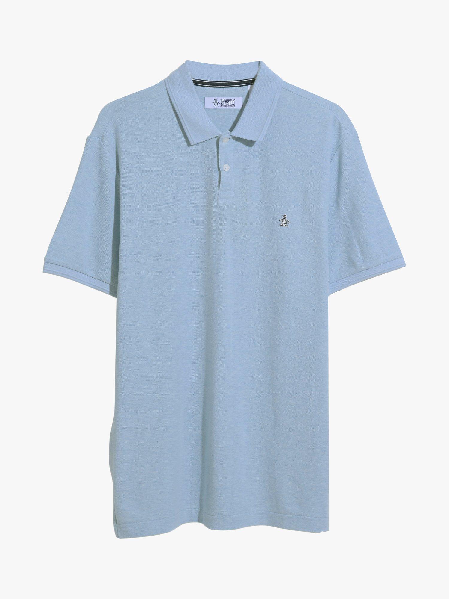 Product image 4 of 4, which shows Original Penguin Daddy Pique Polo Shirt, Cool Blue Heather, L