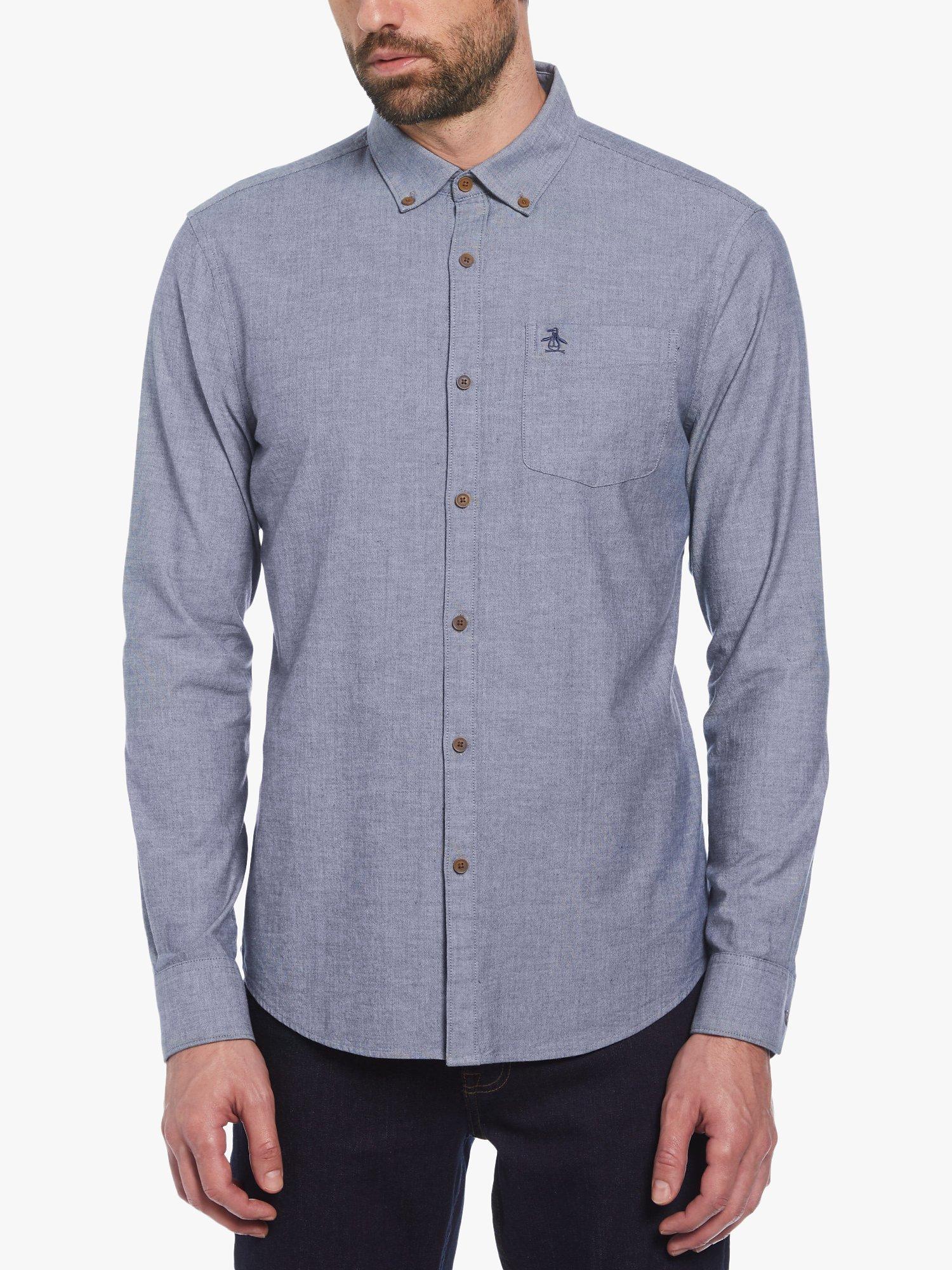 Product image 1 of 3, which shows Original Penguin Chambray Stretch Shirt, Sargasso Sea, L