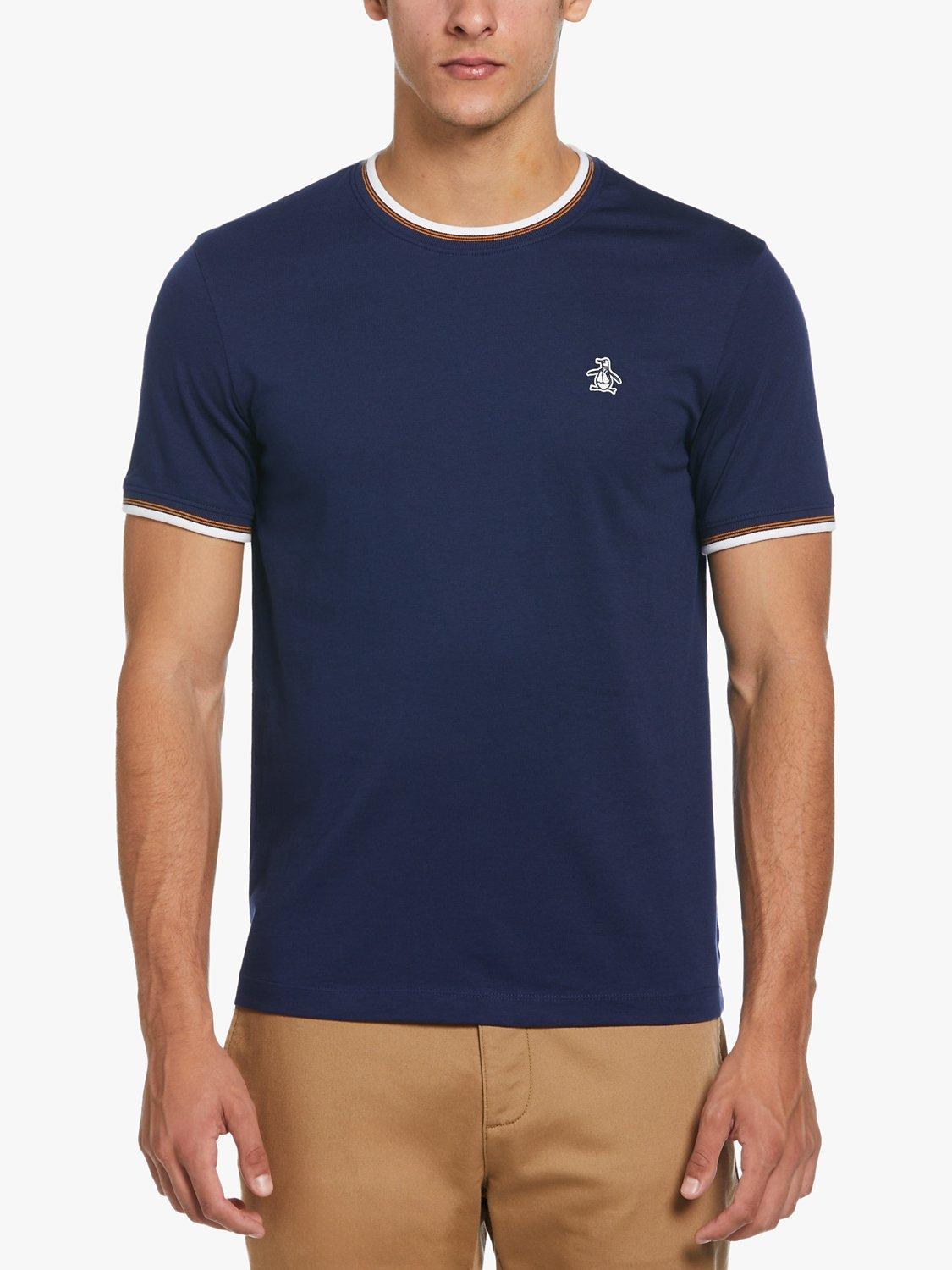 Original Penguin Tipped Ringer T-Shirt, Medieval Blue