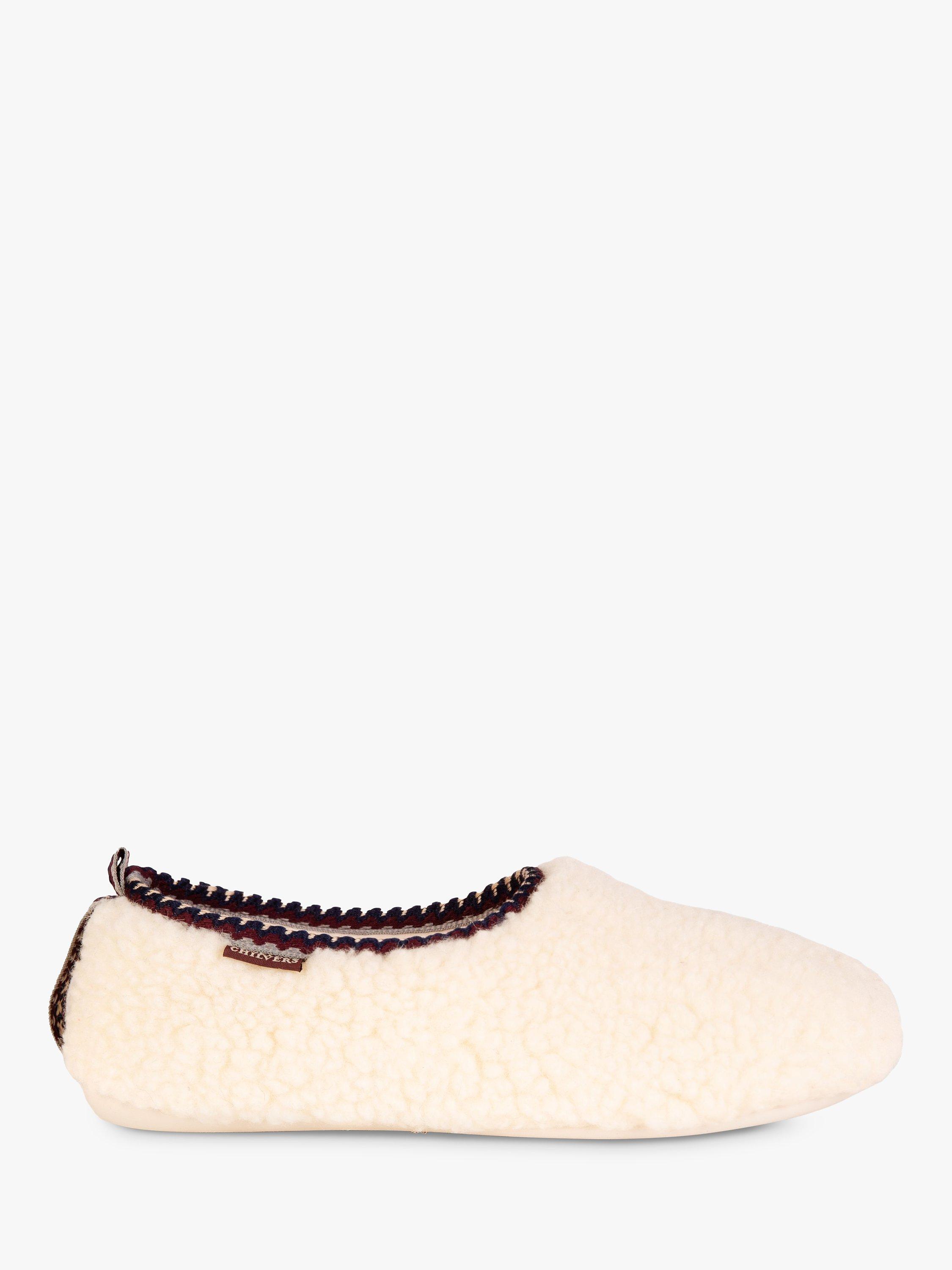 Penelope Chilvers Peaseblossom Fleece Slippers, Milk