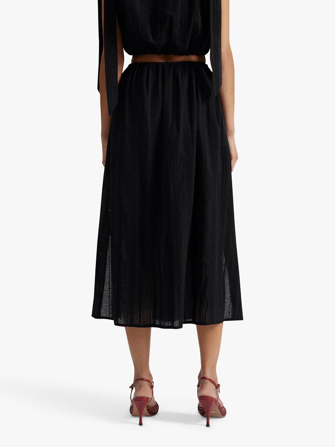 Product image 2 of 5, which shows Malina Tamara Midi Skirt, Black, XS