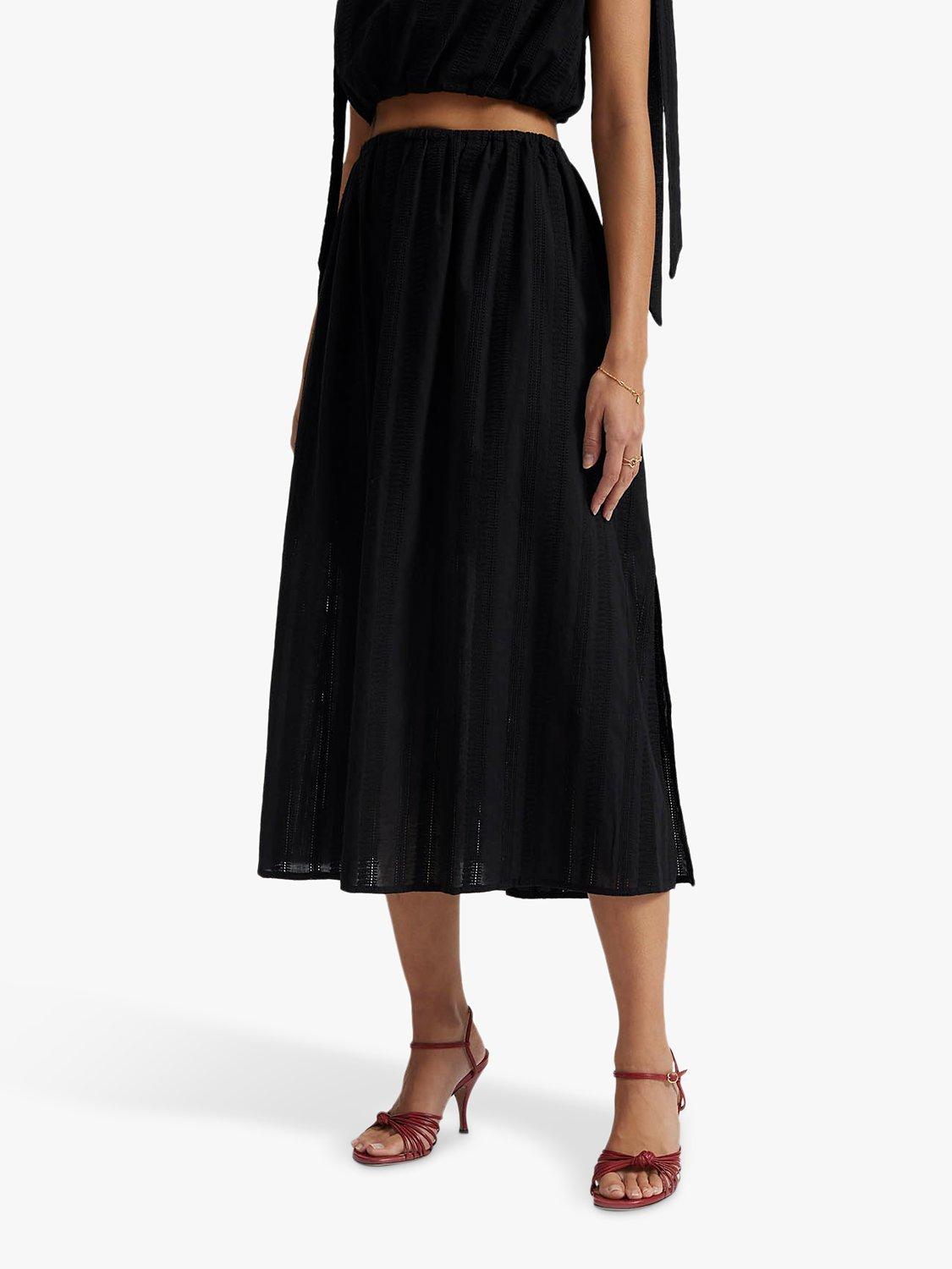 Product image 3 of 5, which shows Malina Tamara Midi Skirt, Black, XS
