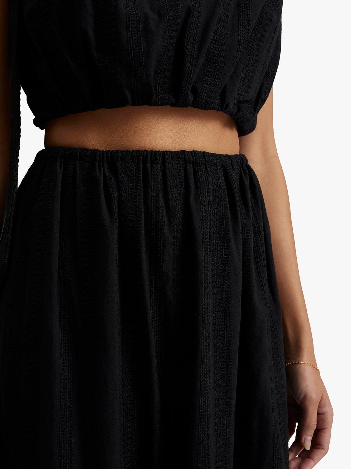 Product image 4 of 5, which shows Malina Tamara Midi Skirt, Black, XS