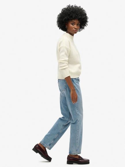 Superdry Mid Rise Straight Leg Jeans, Hibiscus - view 2, Hibiscus