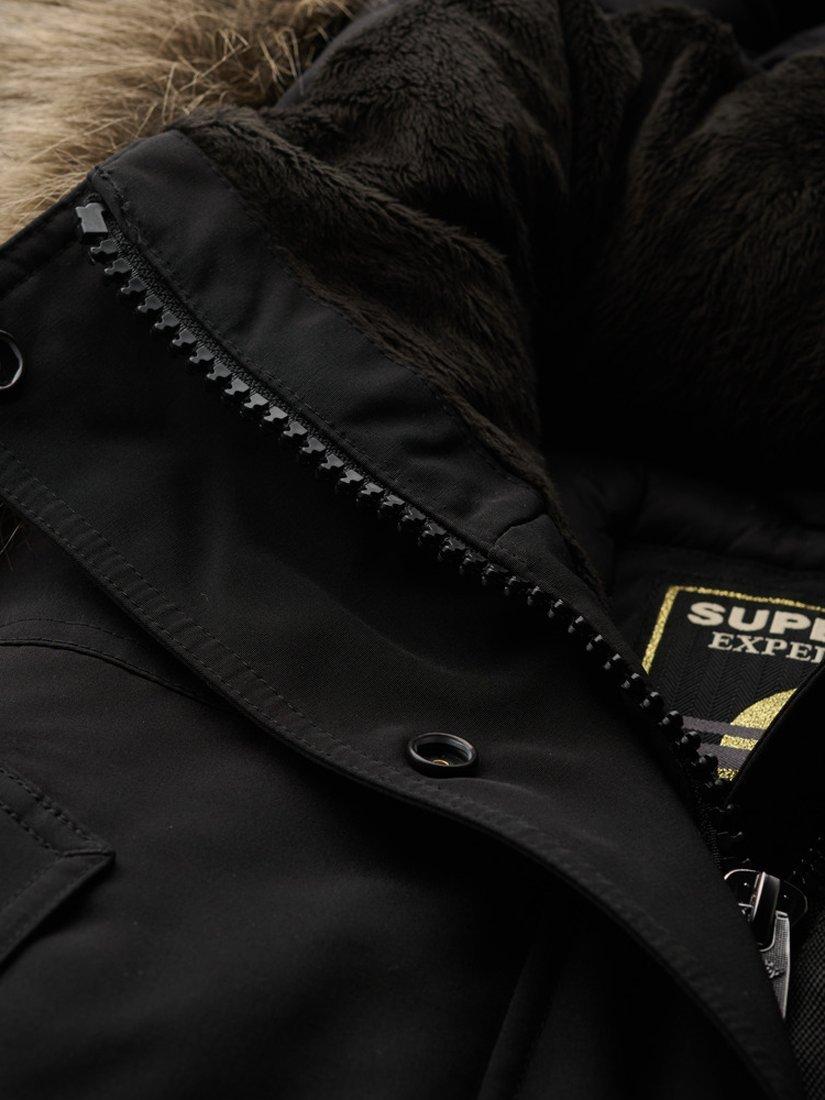 Product image 6 of 6, which shows Superdry Everest Faux Fur Parka Jacket, Black, 10
