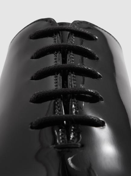 Reiss Mead Patent Leather Lace Up Formal Shoes, Black - view 2, Black