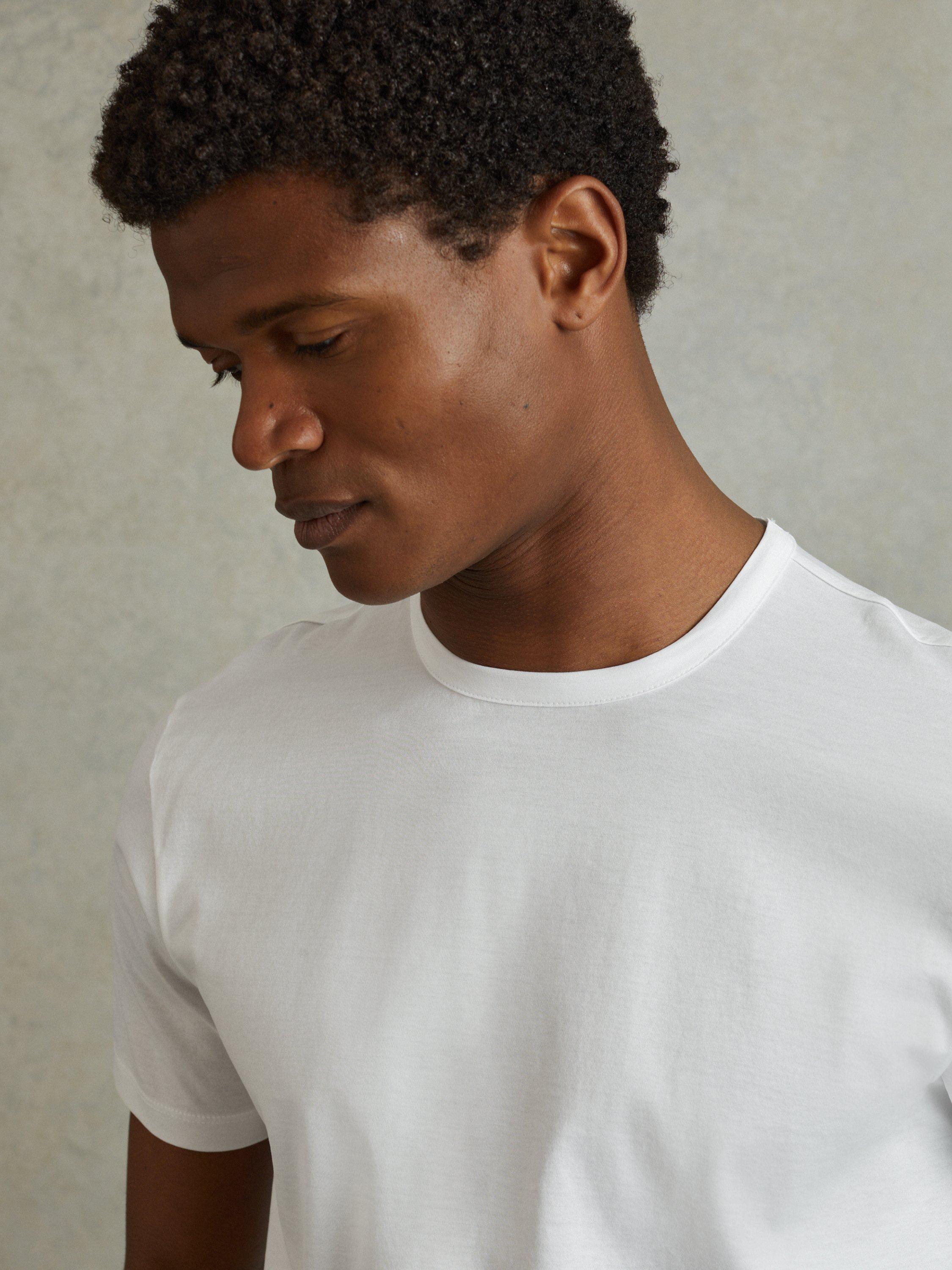 Reiss Caspian Short Sleeve T-Shirt, White, M