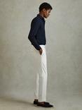 Reiss Found Relaxed Drawstring Trousers, White