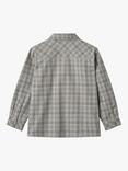 WHEAT Kids' Oscar Cotton Check Shirt, Blue Check