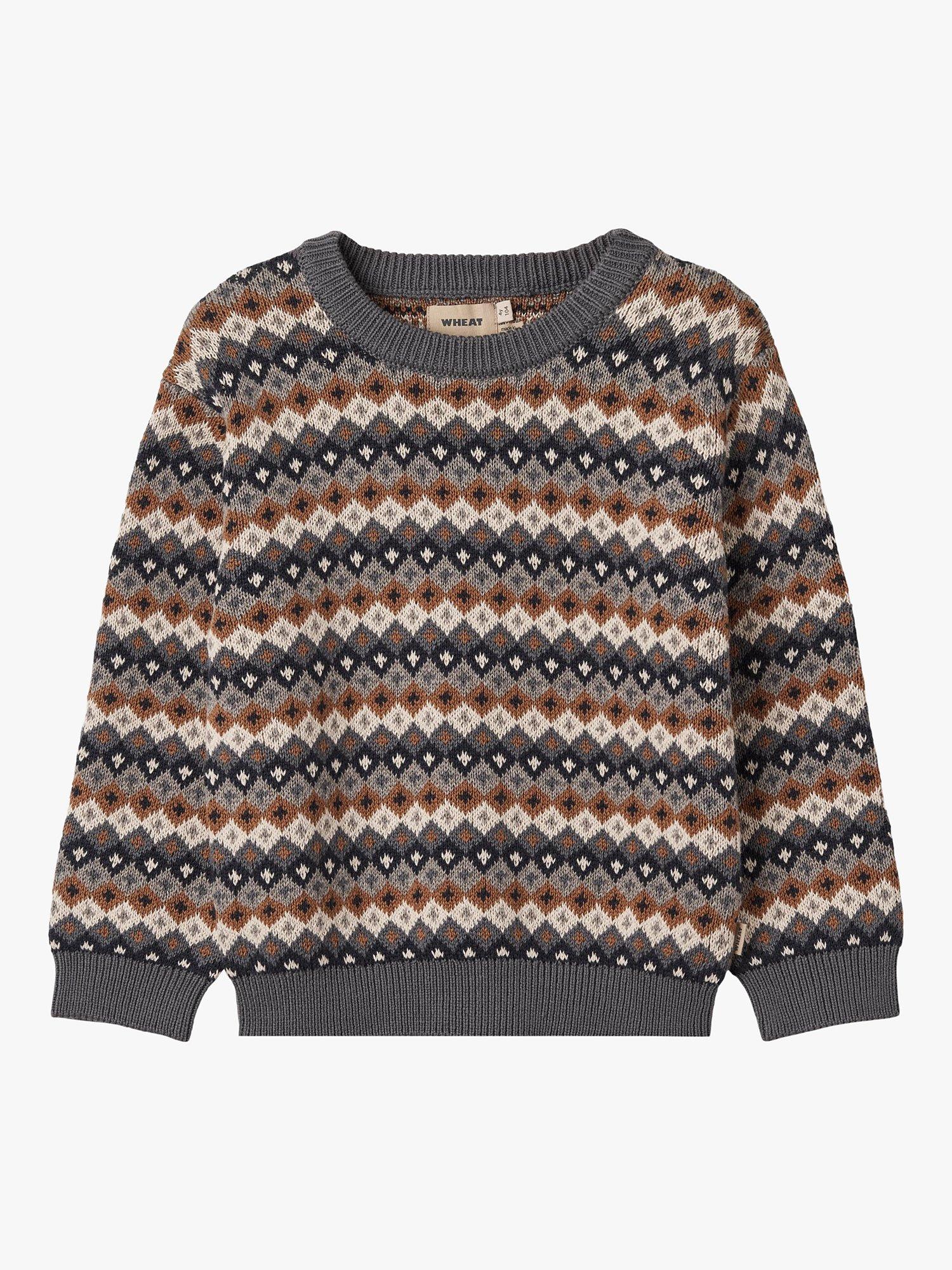 WHEAT Kids' Elias Organic Cotton Jumper, Multi