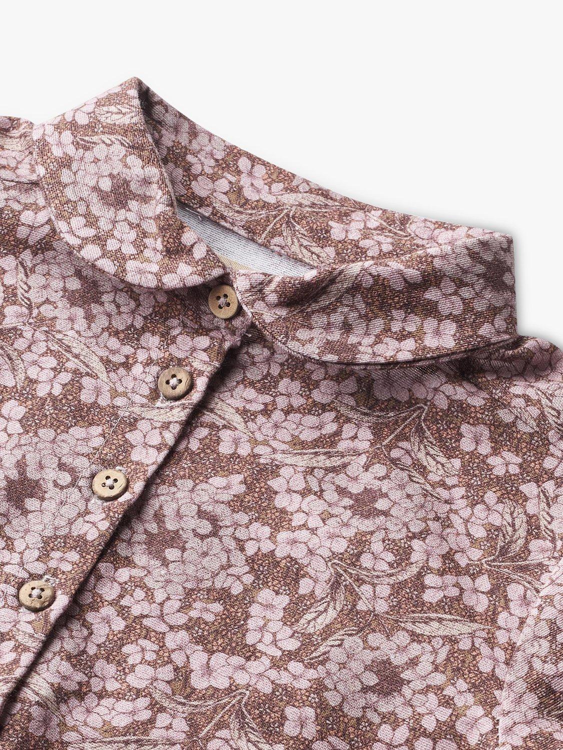 Product image 3 of 3, which shows WHEAT Kids' Felucca Floral Tiered Shirt Dress, Hydrageas, 5 years
