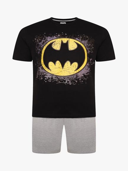 Brand Threads Batman Cotton Pyjama Set, Black, Black