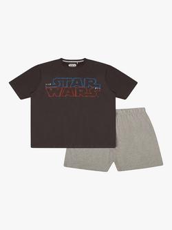 Brand Threads Star Wars Cotton Pyjama Set, Black, Black
