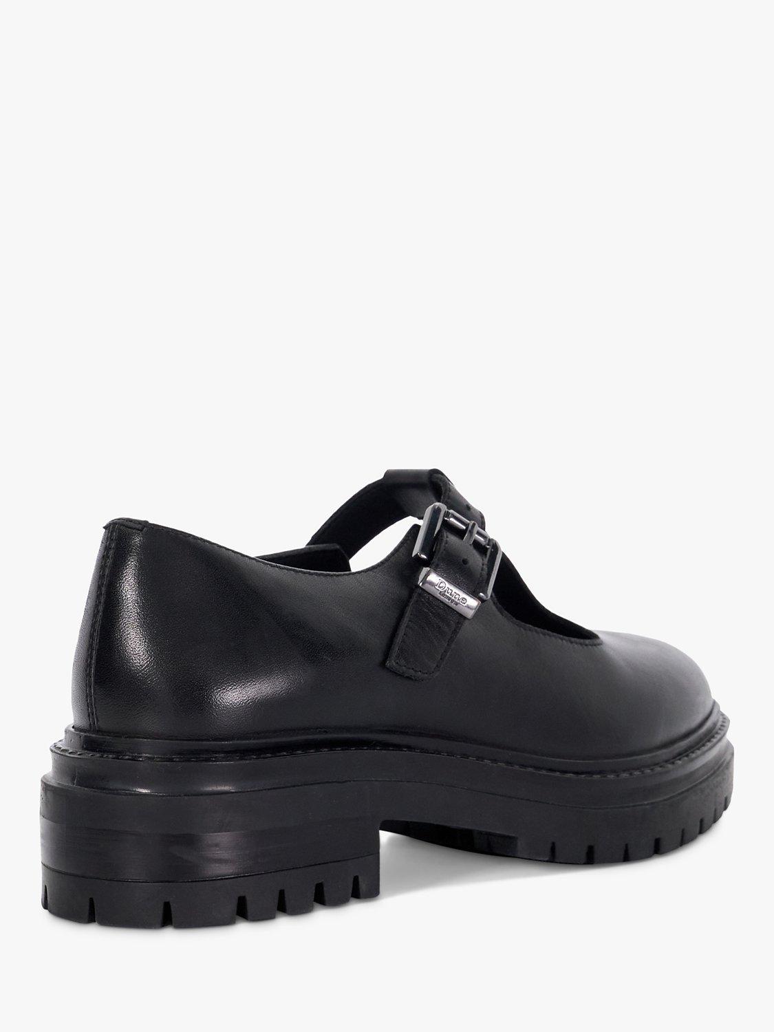 Product image 4 of 6, which shows Dune Henni Leather Chunky Cleated Sole Mary Jane Shoes, Black, EU36