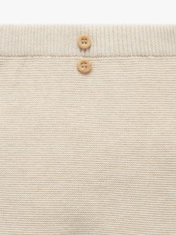 Purebaby Baby Essentials Textured Footed Leggings, Wheat Melange - view 2, Wheat Melange