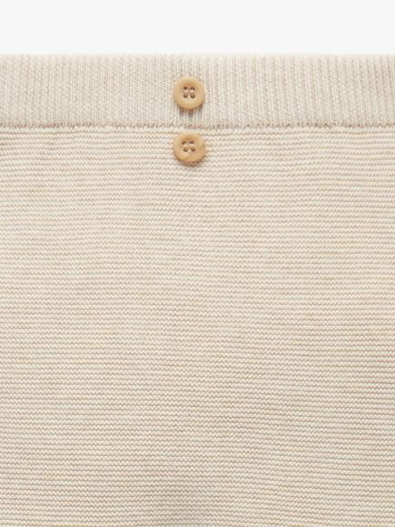 Purebaby Baby Essentials Textured Footed Leggings, Wheat Melange - view 2, Wheat Melange