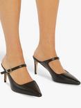 Dune Chronicle Leather Pointed Slip-On Heeled Courts