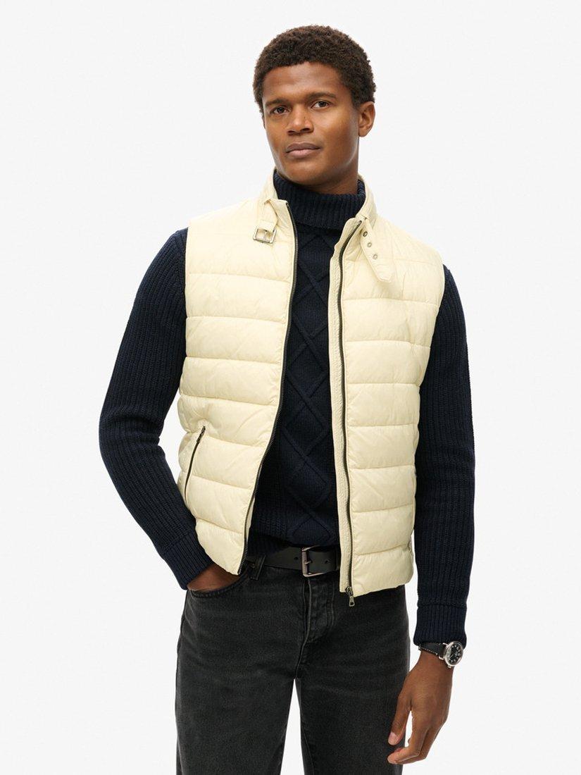 Superdry Lightweight Padded Gilet, Pelican Beige