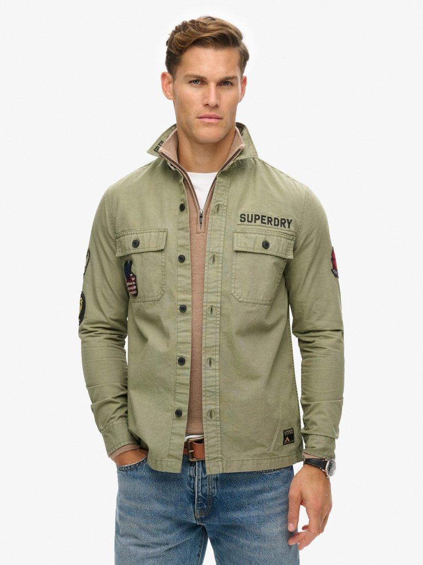 Product image 1 of 3, which shows Superdry Delta Shirt, Olive Khaki, L