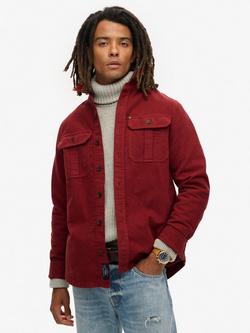 Superdry Merchant Overshirt, Wine Red, Wine Red