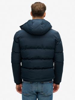 Superdry Everest Short Hooded Puffer Jacket - view 2, Eclipse Navy