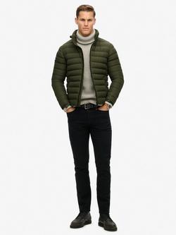 Superdry Fuji Print Padded Jacket - view 2, Dark Moss Green