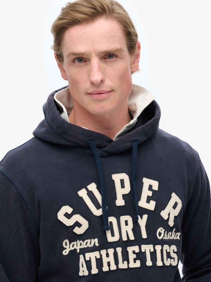 Product image 5 of 7, which shows Superdry Vintage Athletic Hoodie, Eclipse Navy, L