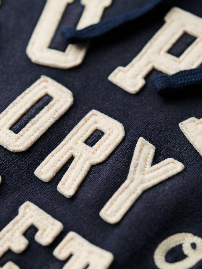 Product image 7 of 7, which shows Superdry Vintage Athletic Hoodie, Eclipse Navy, L