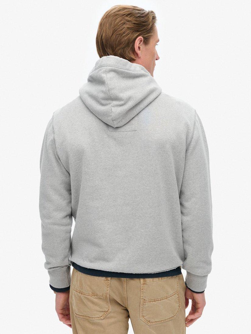 Product image 2 of 5, which shows Superdry Vintage Athletic Hoodie, Light Grey Marl, L