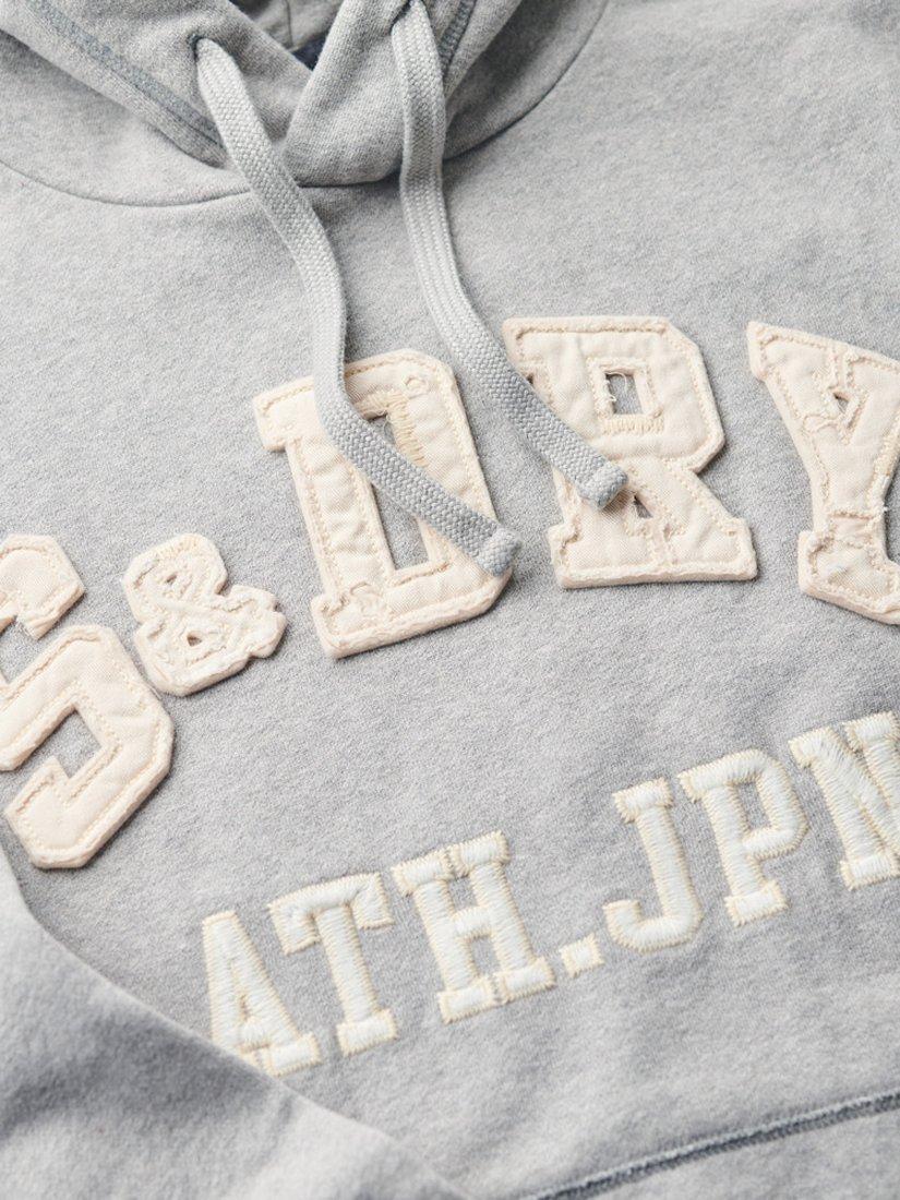 Product image 5 of 5, which shows Superdry Vintage Athletic Hoodie, Light Grey Marl, L
