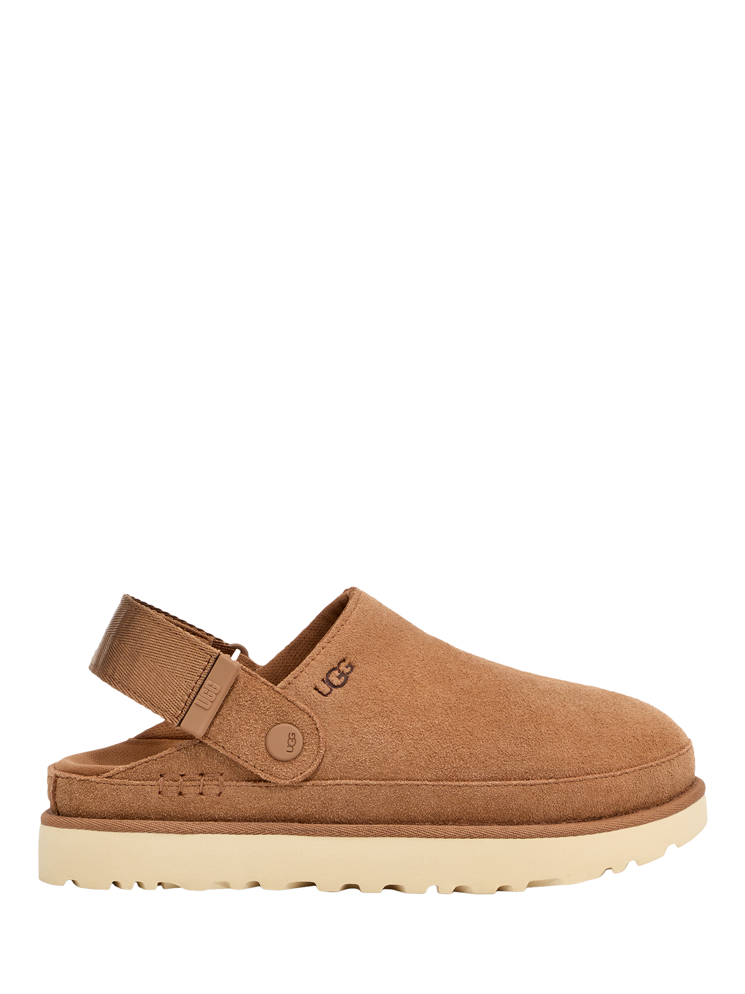 UGG Goldenstar Suede Clog Sandals, Chestnut, 4