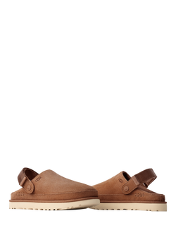 UGG Goldenstar Suede Clog Sandals - view 2, Chestnut