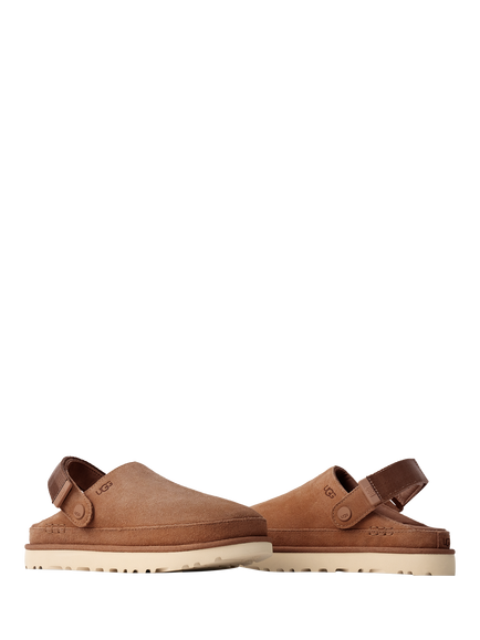 UGG Goldenstar Suede Clog Sandals - view 2, Chestnut