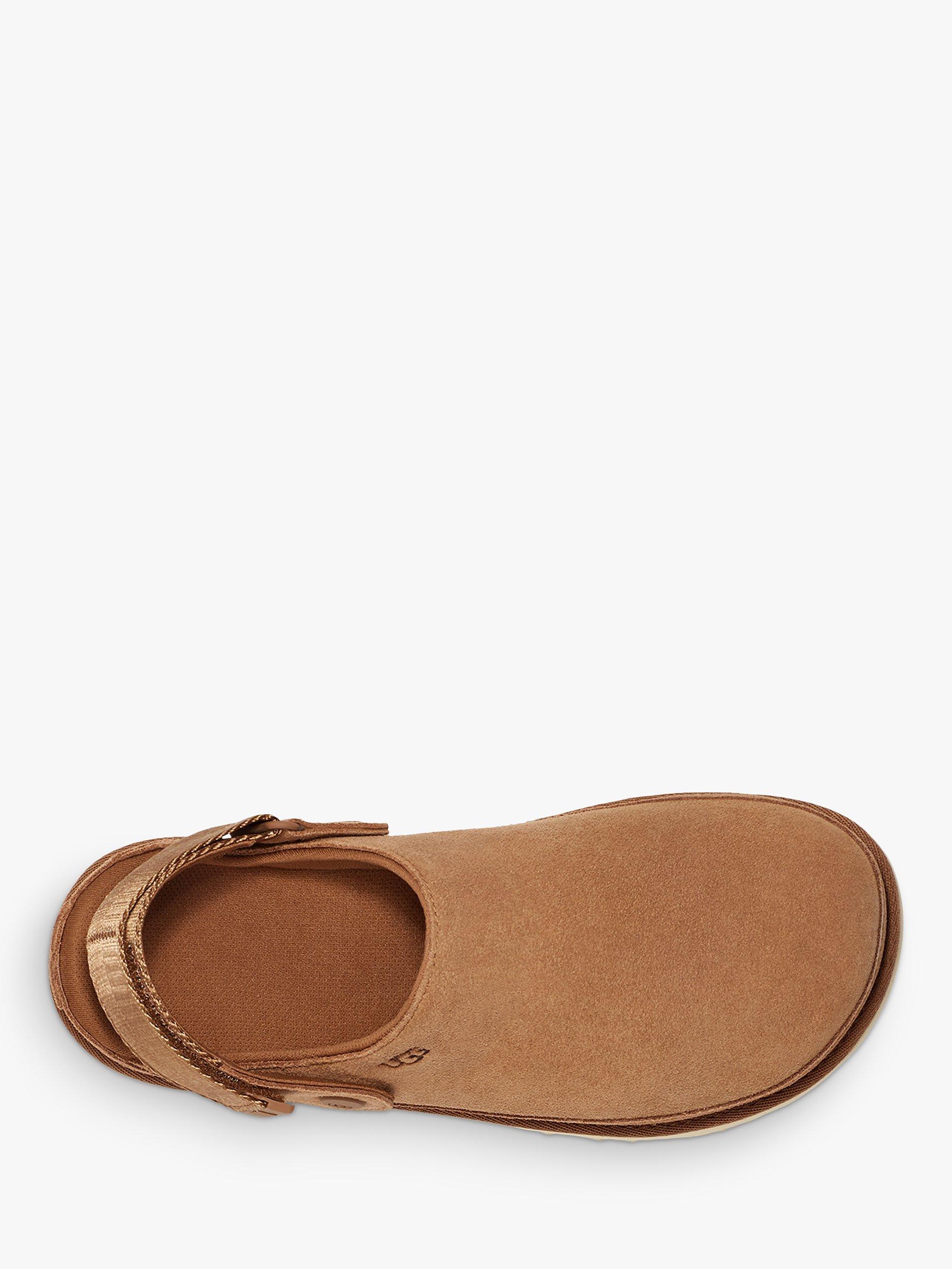 UGG Goldenstar Suede Clog Sandals, Chestnut, 4