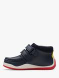 Clarks Kids' Noodle Play Leather Shoes, Navy