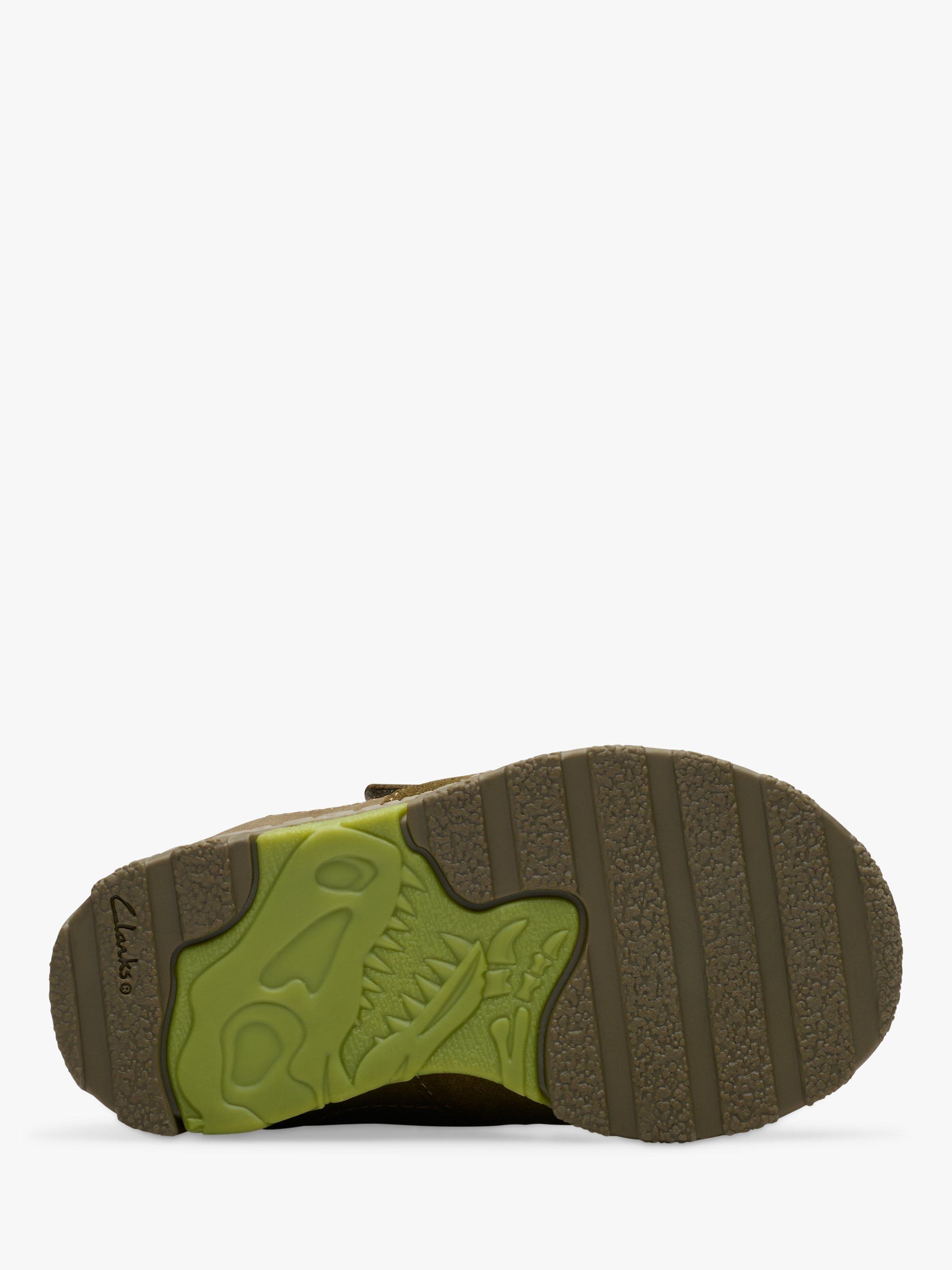 Product image 3 of 8, which shows Clarks Kids' Steggy 2 Trainers, Khaki, 4.5 F Jnr
